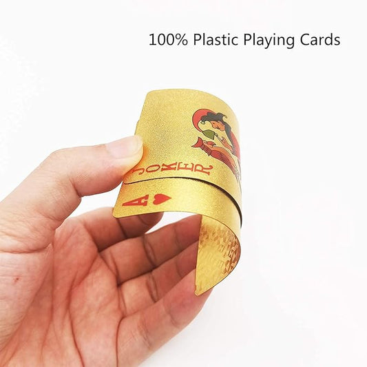 Gold Diamond Playing Cards for Magic, Poker, Teen Patti, Night Out Fun, Dollar Design Poker Playing Cards (Pack of 1) I kartnovastore.com
