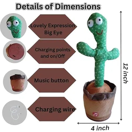 Talking & Dancing Cactus This Toy Talks  I kartnovastore.com