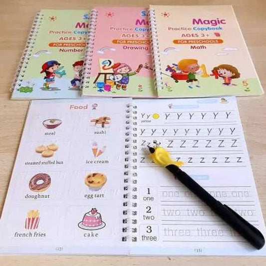 Magic Practice Copybook (4 Book + 10 Refill) (A-127)  I kartnovastore.com